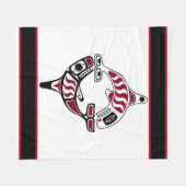 Nordwestküsten-Killerwal-Decke Fleecedecke (Vorderseite (Horizontal))