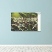 Nordwestliche Luftansicht StadtWallace, ID Leinwanddruck (Insitu (Holzboden))