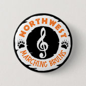 Nordwestmarschierer Brustband-Musiknote Button (Vorderseite)