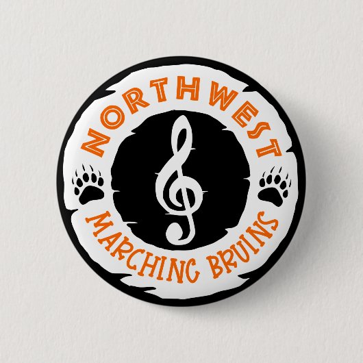 Nordwestmarschierer Brustband-Musiknote Button (Vorderseite)