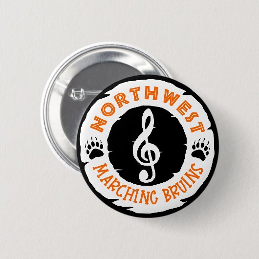 Nordwestmarschierer Brustband-Musiknote Button (Vorne & Hinten)