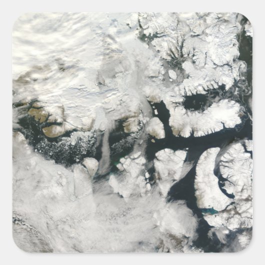 Nordwestpassage 2 quadratischer aufkleber (Vorderseite)