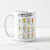 Nordwestpazifik-Wildblumen - Wasserfarbstil Kaffeetasse (Links)