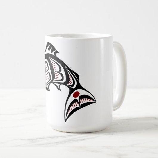 Nordwestpazifikküste Haida Art Kaffeetasse (VorderseiteRechts)