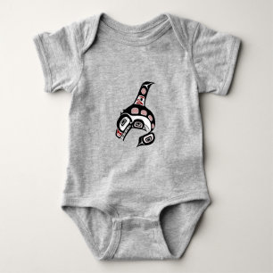 Nordwestpazifikküste Haida Art Killer Wal Baby Strampler