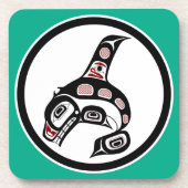 Nordwestpazifikküste Haida Art Killer Wal Getränkeuntersetzer (Vorderseite)