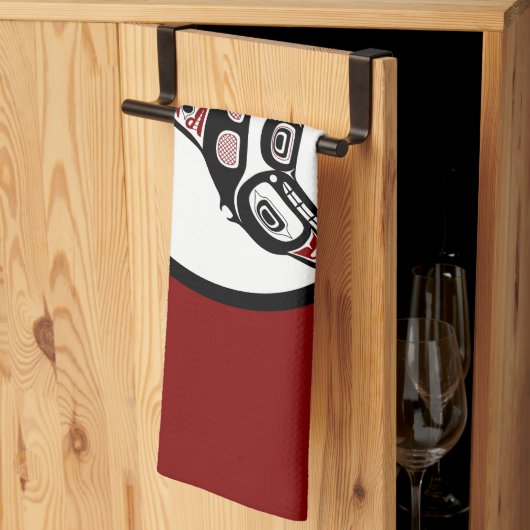 Nordwestpazifikküste Haida Art Killer Wal Handtuch (Drittel gefaltet)