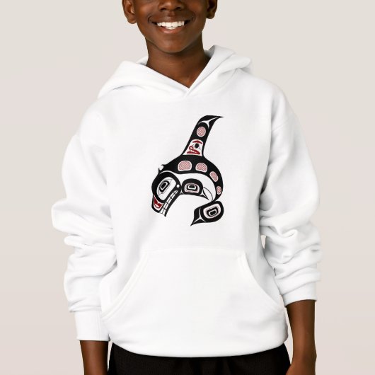 Nordwestpazifikküste Haida Art Killer Wal Hoodie (Vorderseite)