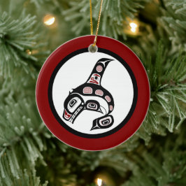 Nordwestpazifikküste Haida Art Killer Wal Keramik Ornament