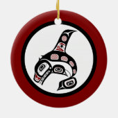 Nordwestpazifikküste Haida Art Killer Wal Keramik Ornament (Hinten)