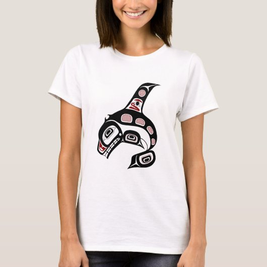 Nordwestpazifikküste Haida Art Killer Wal T-Shirt (Vorderseite)