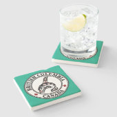 Nordwestpazifikküste Haida Art Killer Whale Steinuntersetzer (Seitenansicht)