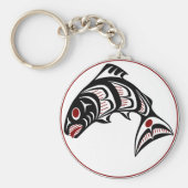 Nordwestpazifikküste Haida art Salmon Schlüsselanhänger (Vorne)