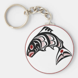 Nordwestpazifikküste Haida art Salmon Schlüsselanhänger