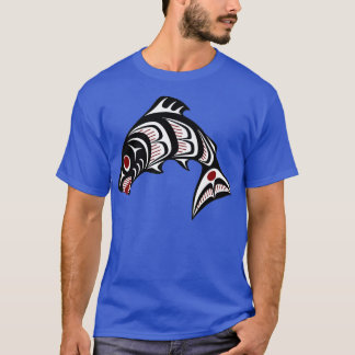 Nordwestpazifikküste Haida art Salmon T-Shirt