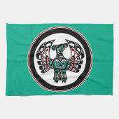 Nordwestpazifikküste Haida art Thunderbird Geschirrtuch (Horizontal)