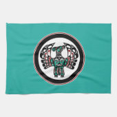 Nordwestpazifikküste Haida art Thunderbird Geschirrtuch (Horizontal)