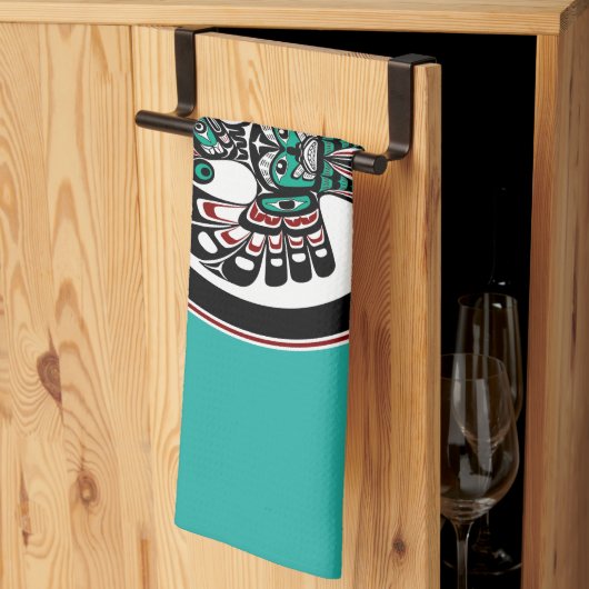 Nordwestpazifikküste Haida art Thunderbird Geschirrtuch (Drittel gefaltet)