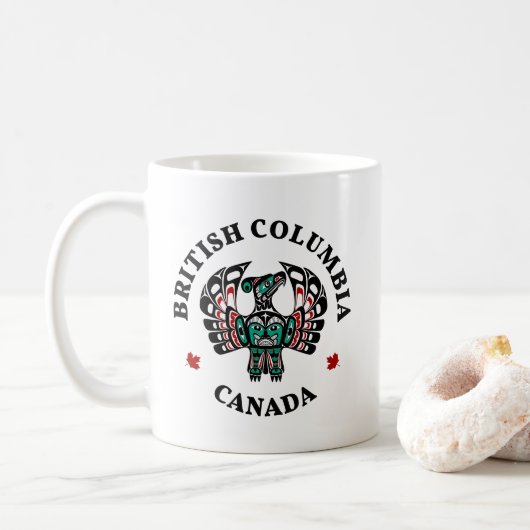 Nordwestpazifikküste Haida art Thunderbird Kaffeetasse (Mit Donut)