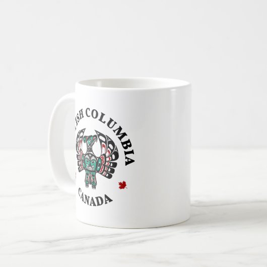 Nordwestpazifikküste Haida art Thunderbird Kaffeetasse (Vorderseite Links)