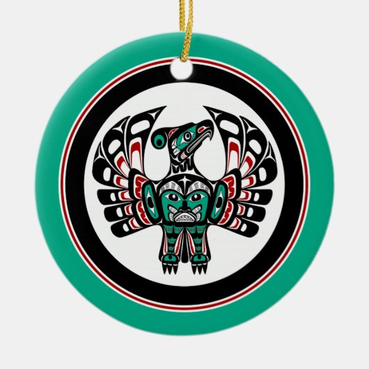 Nordwestpazifikküste Haida art Thunderbird Keramik Ornament (Vorne)