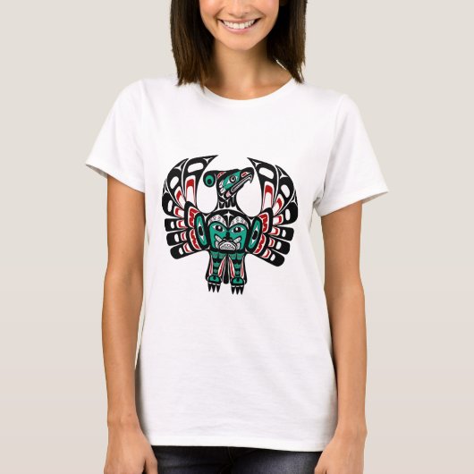 Nordwestpazifikküste Haida art Thunderbird T-Shirt (Vorderseite)