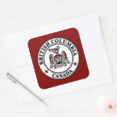 Nordwestpazifikküste Haida Kaigani Thunderbird Quadratischer Aufkleber (Umschlag)