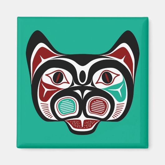 Nordwestpazifikküste Haida Kitty Magnet (Vorne)