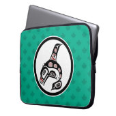 Nordwestpazifikküste Haida Orca Killer Whale Laptopschutzhülle (Vorderseite Links)