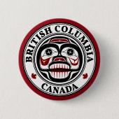 Nordwestpazifikküste Haida Wüstenschädel Button (Vorderseite)