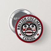 Nordwestpazifikküste Haida Wüstenschädel Button (Vorne & Hinten)