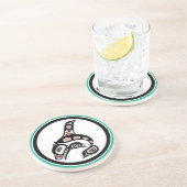 Nordwestpazifikküste Haidakunst Killerwal Getränkeuntersetzer (Seite)