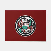 Nordwestpazifikküste Otter verfolgt Lachs Fußmatte (Vorderseite)