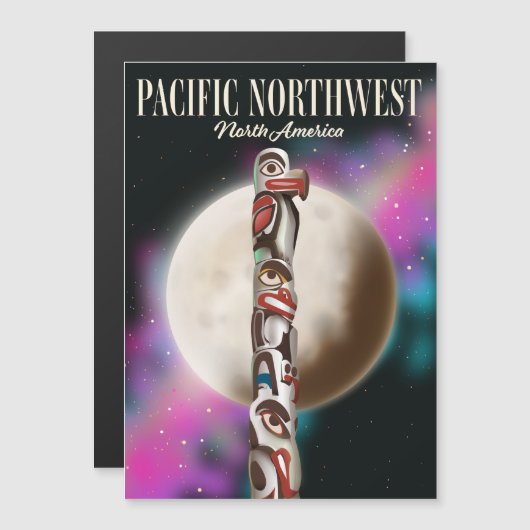 Nordwesttotem-Pol Magnetkarte (Vorne/Hinten)