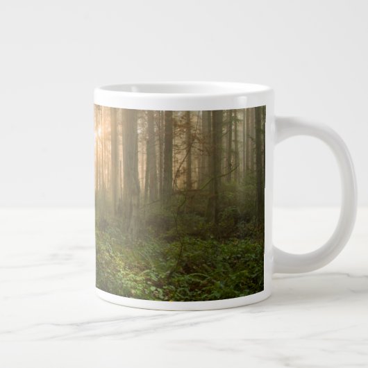 Nordwestwald im Pazifik| Foggy Morning Jumbo-Tasse (Rechts)