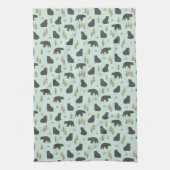 Nordwestwald und Bären Geschirrtuch (Vertikal)