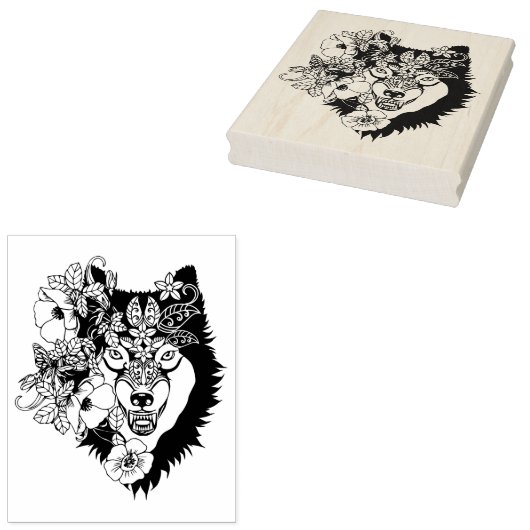 Nordwolf-Farbseite Gummistempel (Stempel)