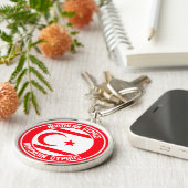 Nordzypern-Runde Schlüsselanhänger (Seite)