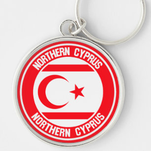 Nordzypern-Runde Schlüsselanhänger