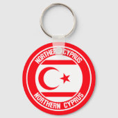 Nordzypern-Runde Schlüsselanhänger (Vorderseite)