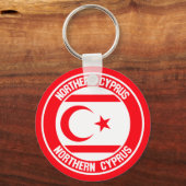 Nordzypern-Runde Schlüsselanhänger (Vorderseite)