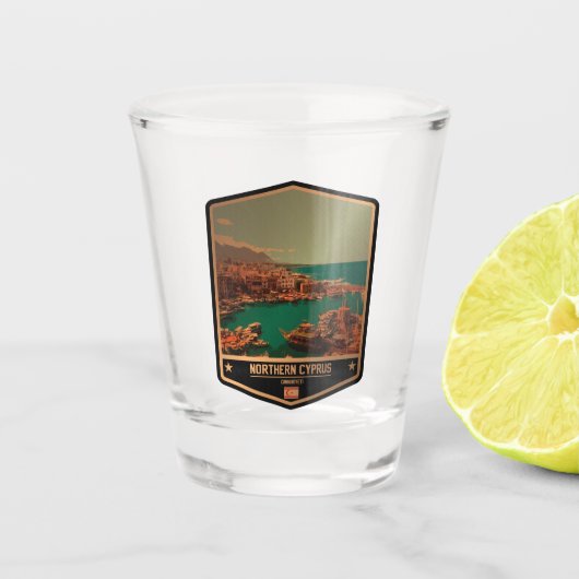 Nordzypern Schnapsglas (Vorderseite)