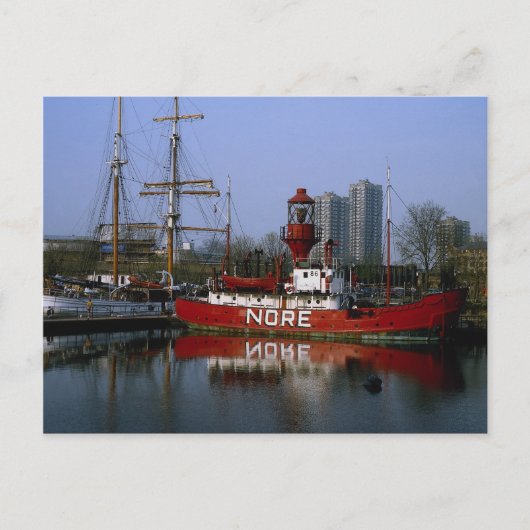 Nore Lightship, St. Kathrines dock, London, Englan Postkarte (Vorderseite)