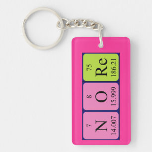 Nore Periodic Table name keyring Schlüsselanhänger