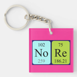 Nore Periodic Table name keyring Schlüsselanhänger