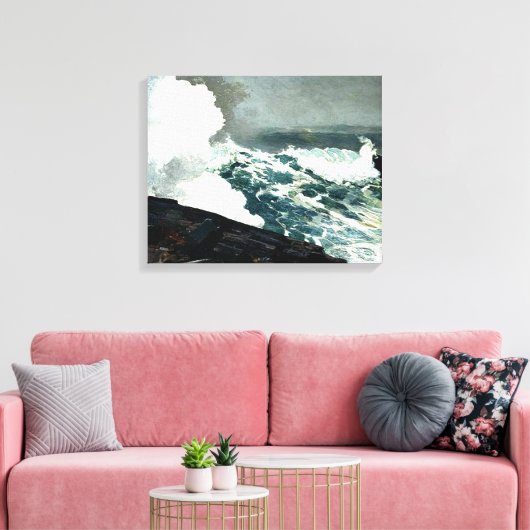 Noreaster - berühmtes Gemälde von Winslow Homer Leinwanddruck (Insitu (Wohnzimmer))