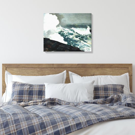 Noreaster - berühmtes Gemälde von Winslow Homer Leinwanddruck (Insitu (Schlafzimmer))
