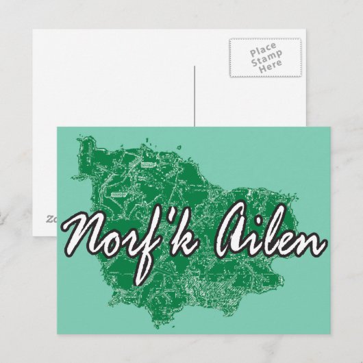 Norf'k Ailen Postkarte (Vorne/Hinten)