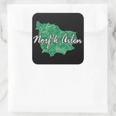Norf'k Ailen Quadratischer Aufkleber (Tasche)
