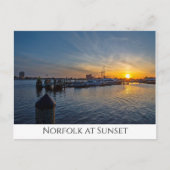 Norfolk bei Sunset Postkarte (Vorderseite)